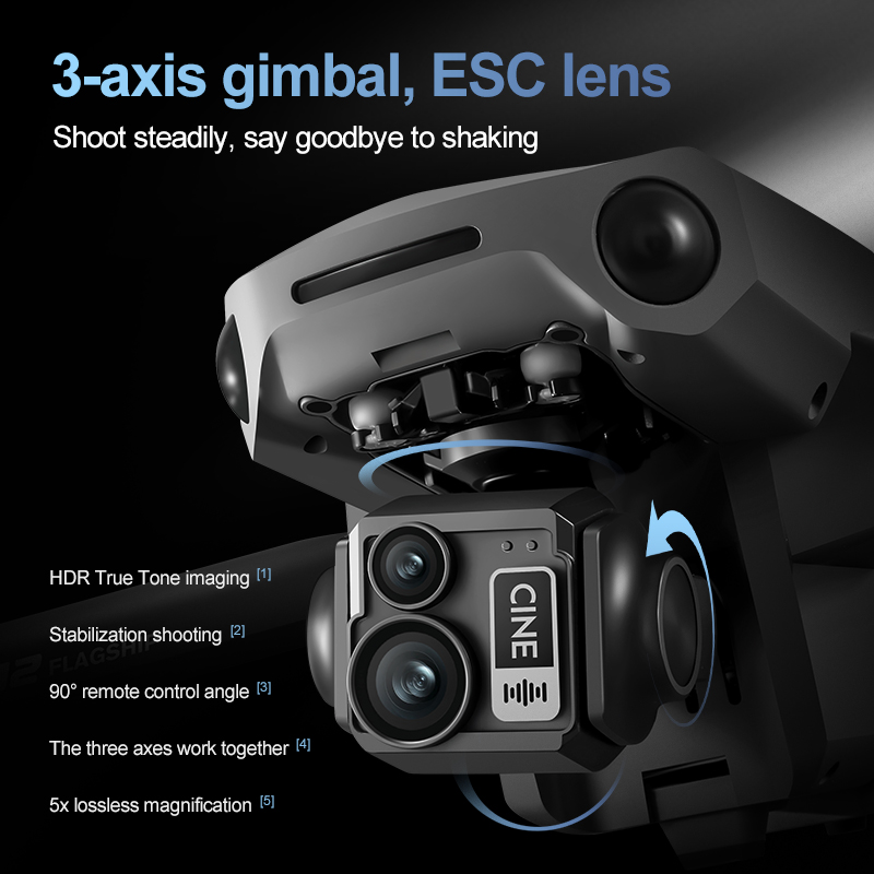 8K 3 Axis Gimbal Brushless 7.2 - Drone Gimbal Case ulasan dan harga