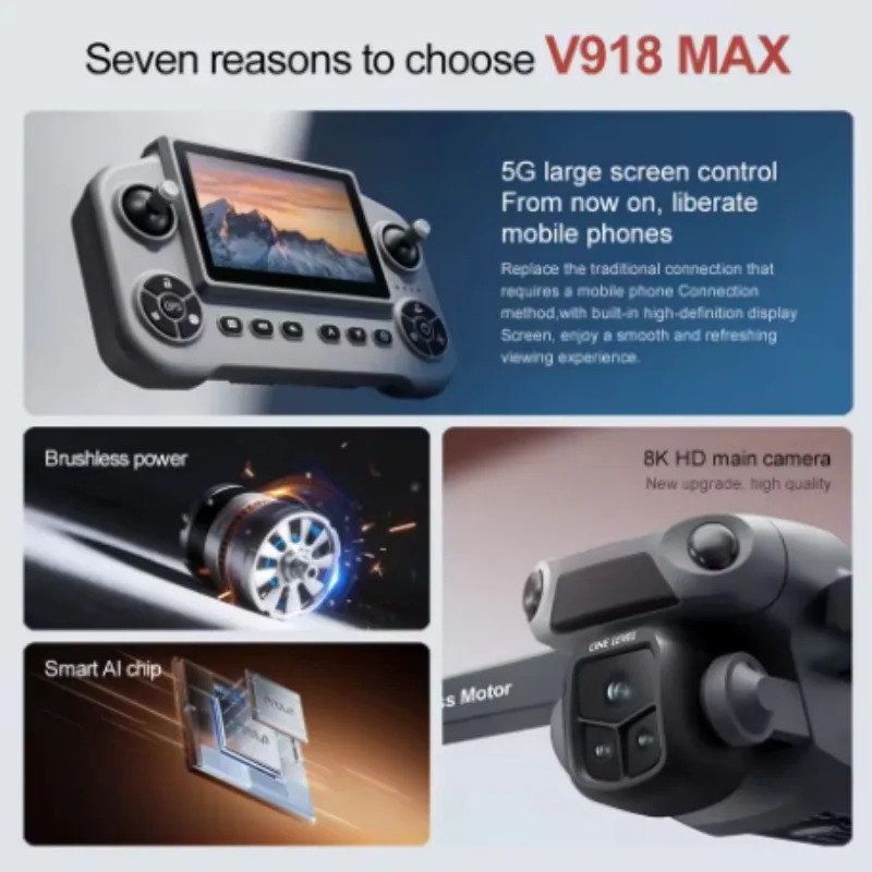V918 Max GPS Laser Obstacle Av - Drone Gimbal 3 Axis ulasan dan harga